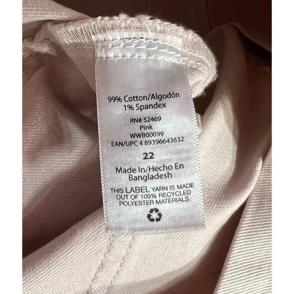 NWT Women Shorts plus Size 22 Free assembly Pink stretch pockets - Picture 8 of 8